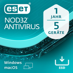 ESET NOD32 Antivirus - 5 eszköz / 1 év (EAV-N1A5-VAKT)